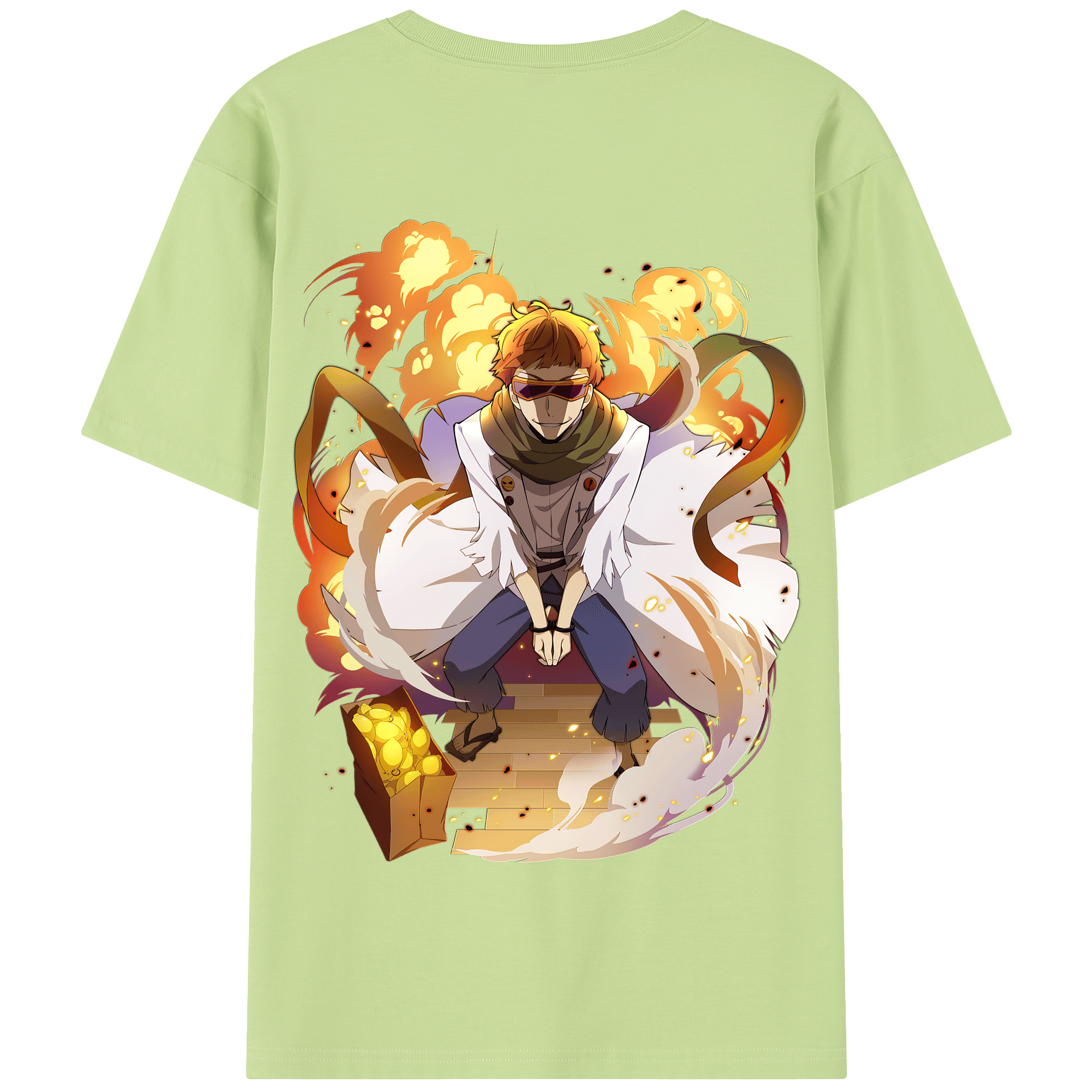 （画像用） 文豪ストレイドッグス Bungo Stray Dogs 綿100％半袖Tシャツ（背面プリント）